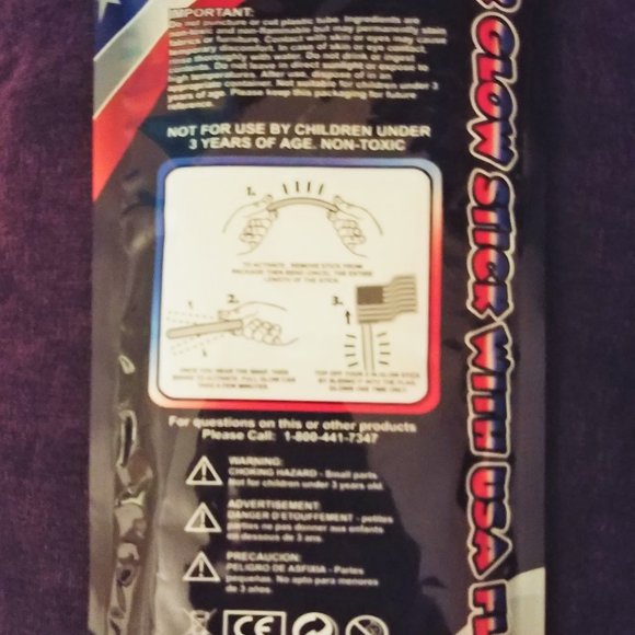 Supreme glow USA flag wand glowstick Patriotic American 4th of July Election NEW - Picture 7 of 8